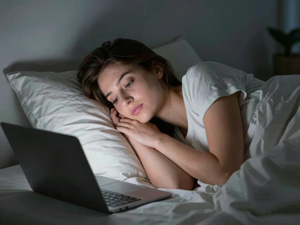 Abstrakt illustrasjon av døgnrytme med myke kurver og punkter